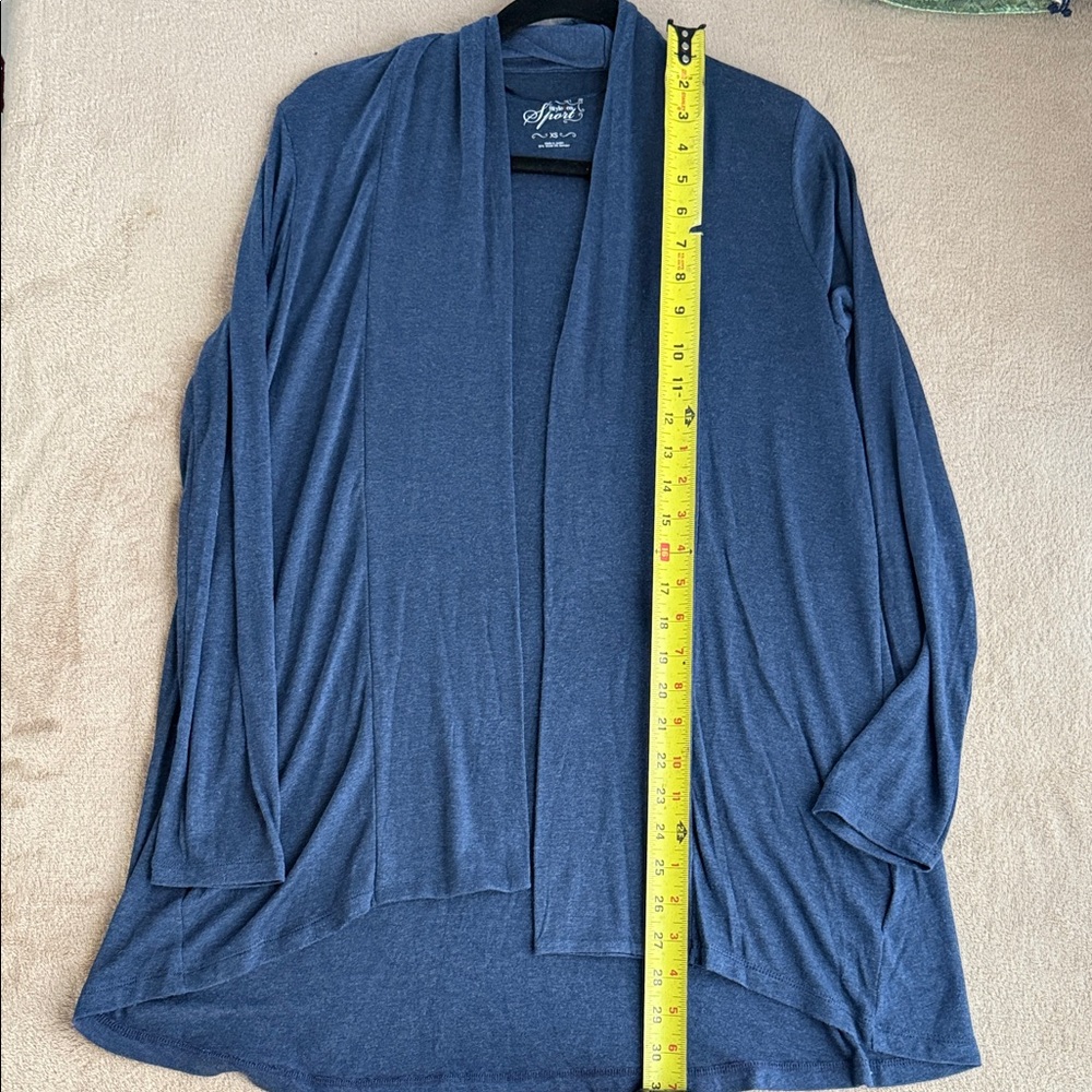 Style & Co. Blue Draped Cardigan - Women’s Size XS